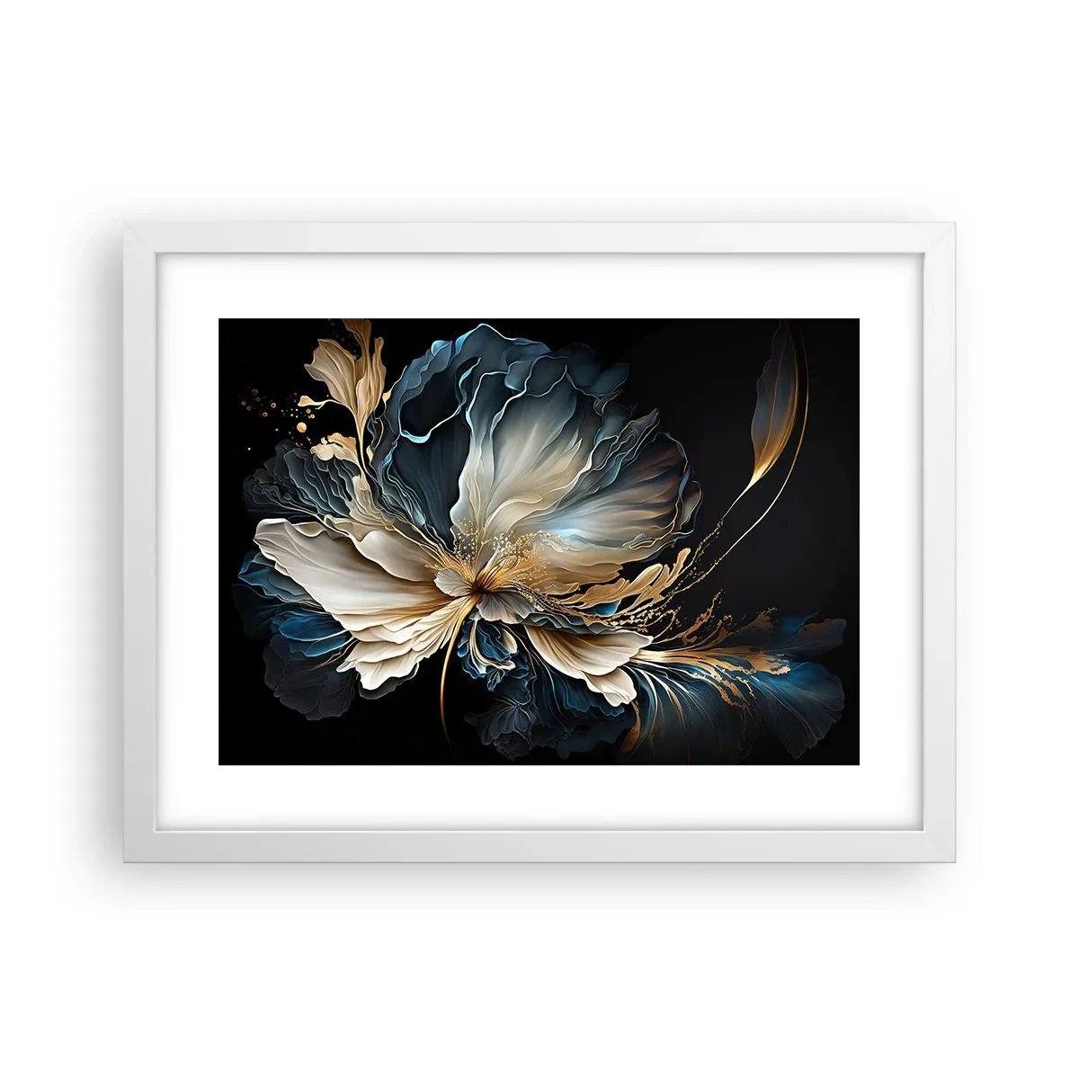 Poster in een witte lijst - Sprookjesachtige varenbloem - 40x30 cm
