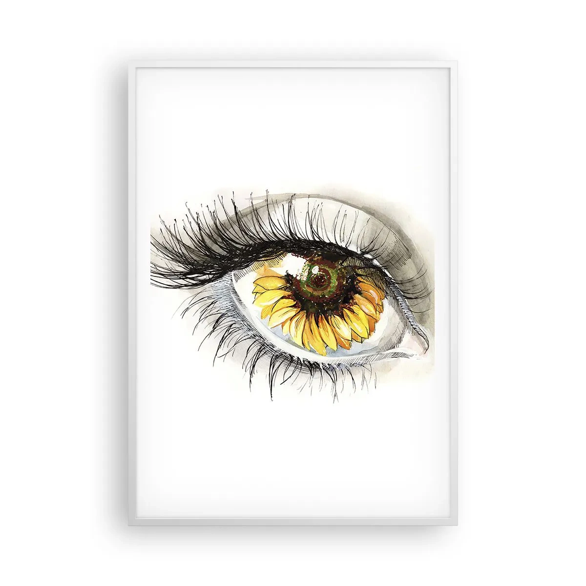 Poster in een witte lijst - Een look zo warm als de zomer - 70x100 cm