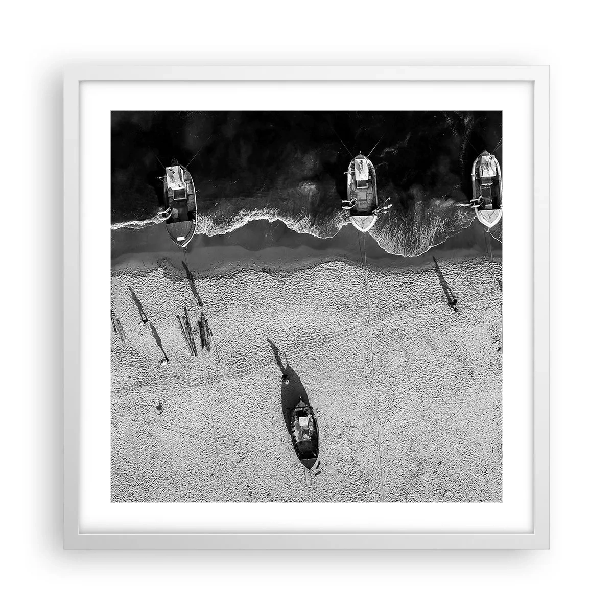 Poster in een witte lijst - Nog steeds aan de oever… - 50x50 cm