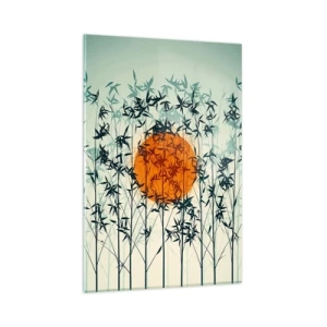 Schilderen op glas - Japanse zon - 80x120 cm