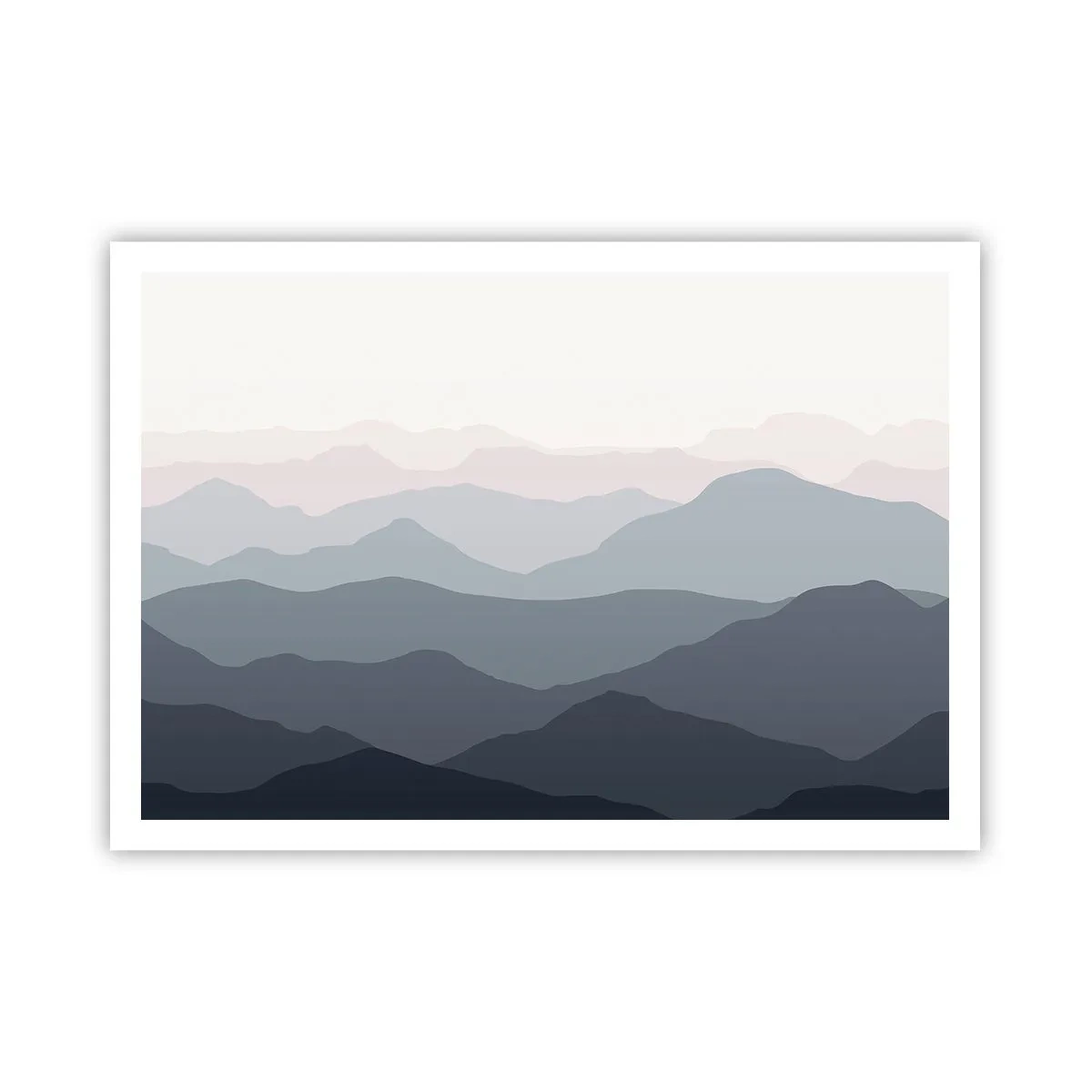 Poster - Golven van de bergen - 100x70 cm