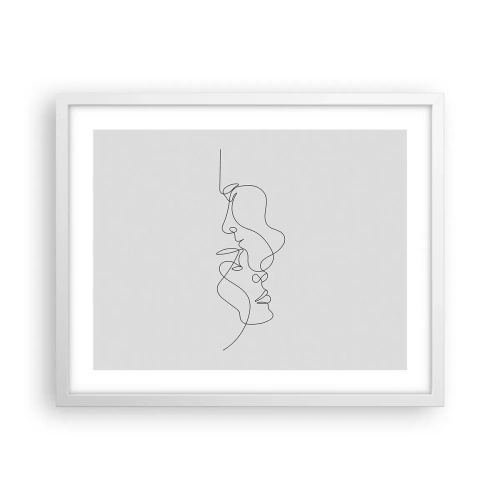Poster in een witte lijst - De hitte van bittere verlangens - 50x40 cm