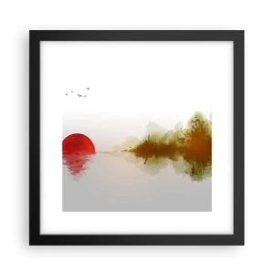 Poster in een zwarte lijst - Een belofte van vrede - 30x30 cm