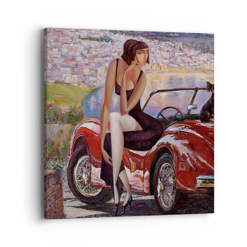 Schilderen op canvas - Zomer? Alleen aan de Rivièra - 40x40 cm