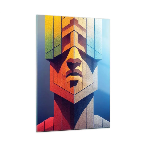 Schilderen op glas - Een man van principes - 50x70 cm