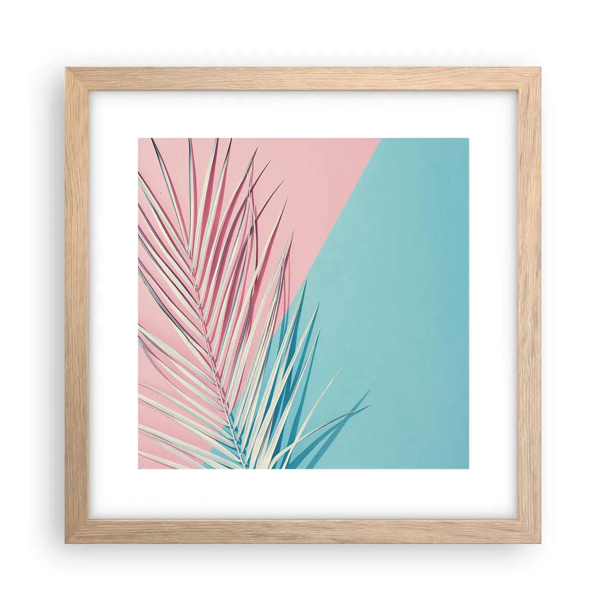 Een poster in een licht eiken lijst - Tropische impressie - 30x30 cm