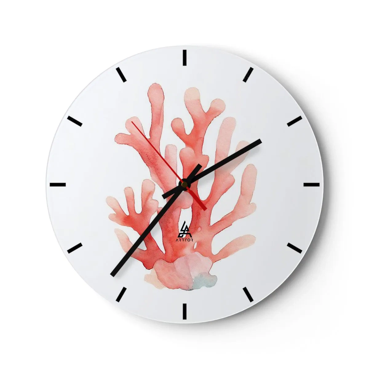 Wandklok - Klok - Koraalkleurig koraal - 40x40 cm