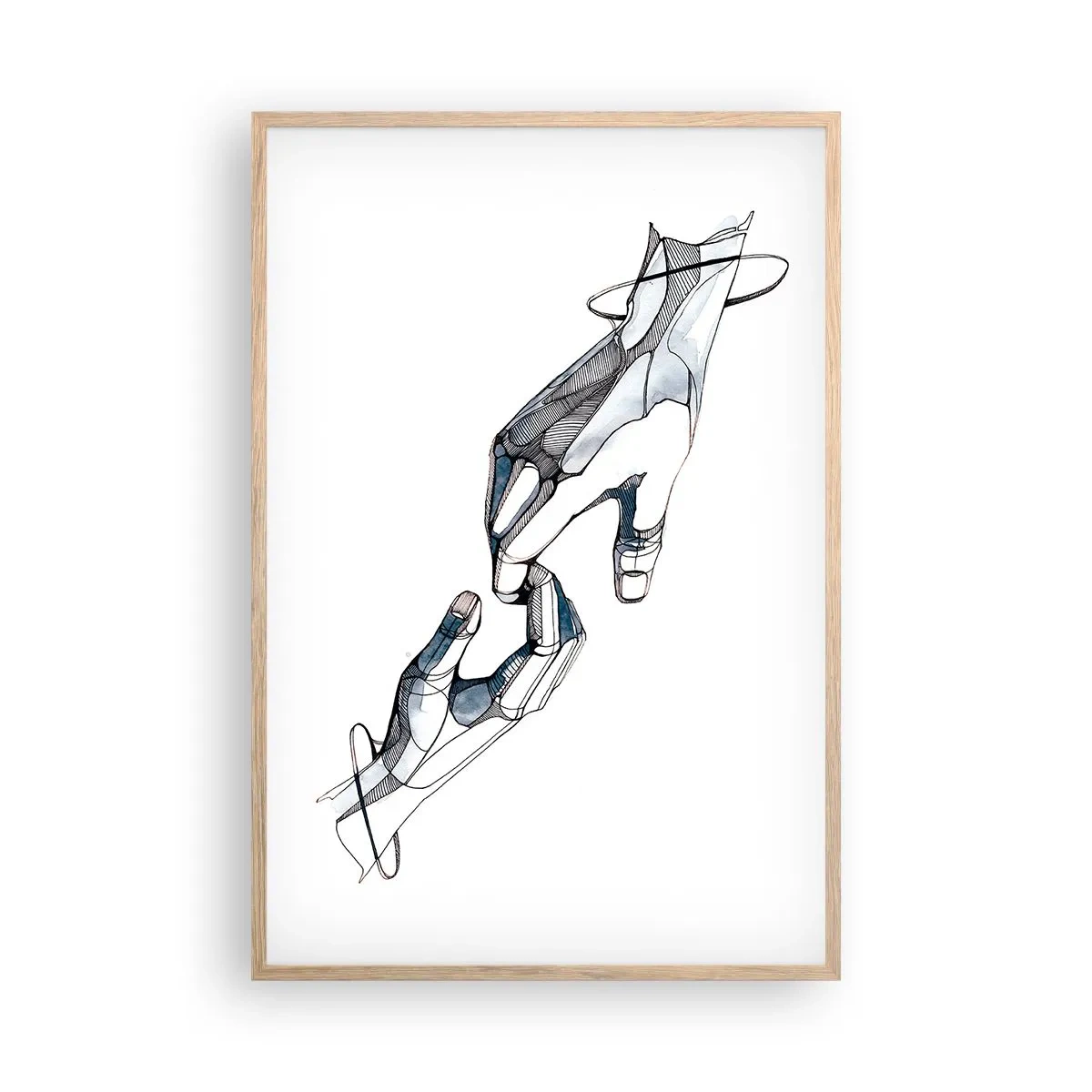 Een poster in een licht eiken lijst - Een goed gebaar - 61x91 cm