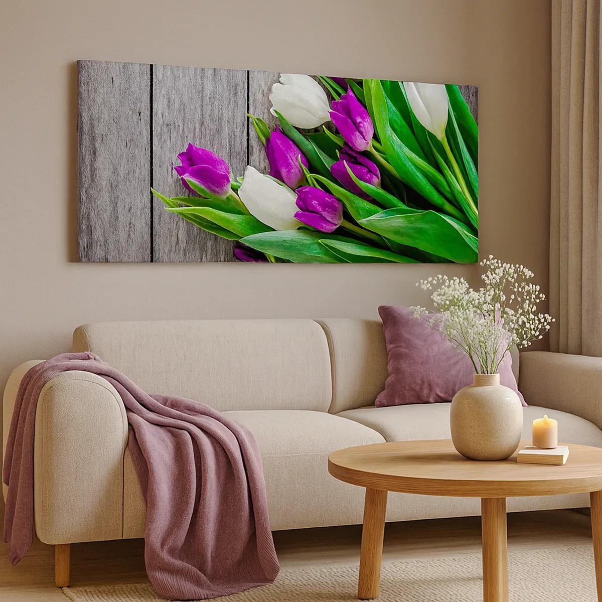 Schilderen op canvas - Op de dag van een voorjaarsvakantie - 30x30 cm