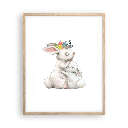 Een poster in een licht eiken lijst - Het is het beste met mama - 40x50 cm