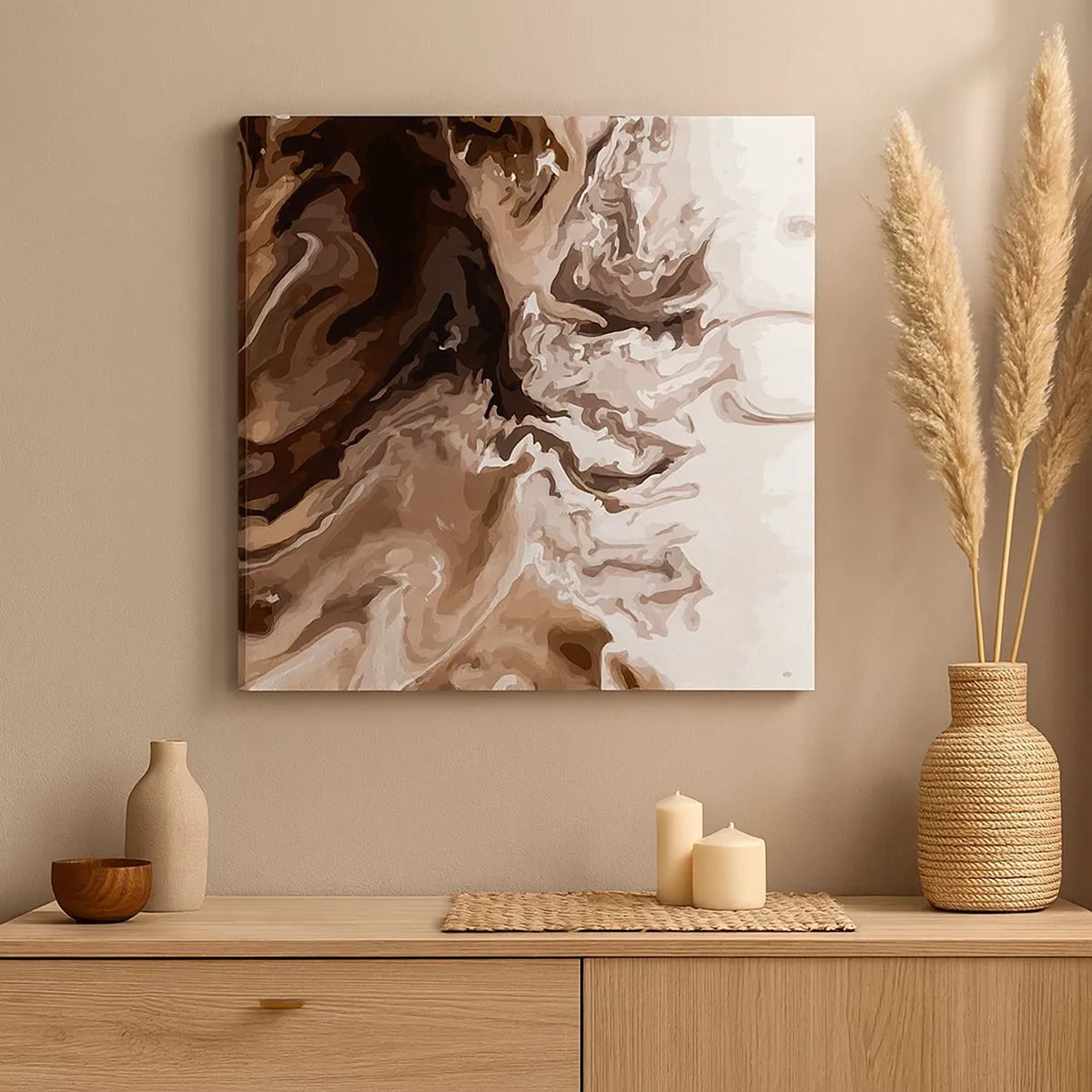 Schilderen op canvas - Kleurcontrast - 30x30 cm