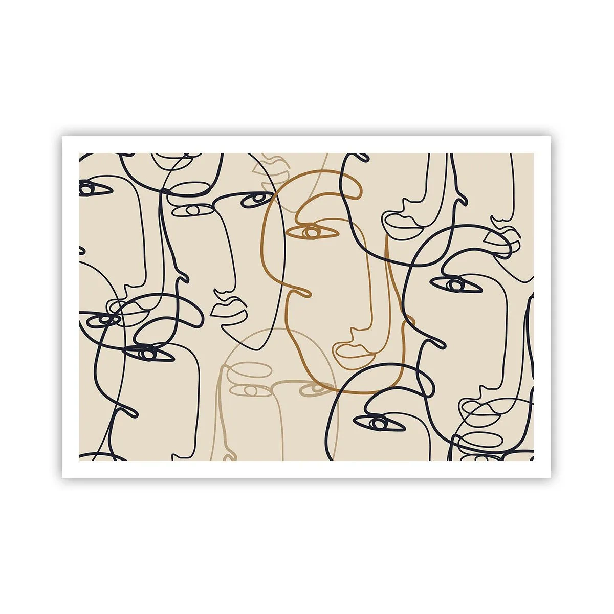 Poster - Het portret is vermenigvuldigd - 100x70 cm