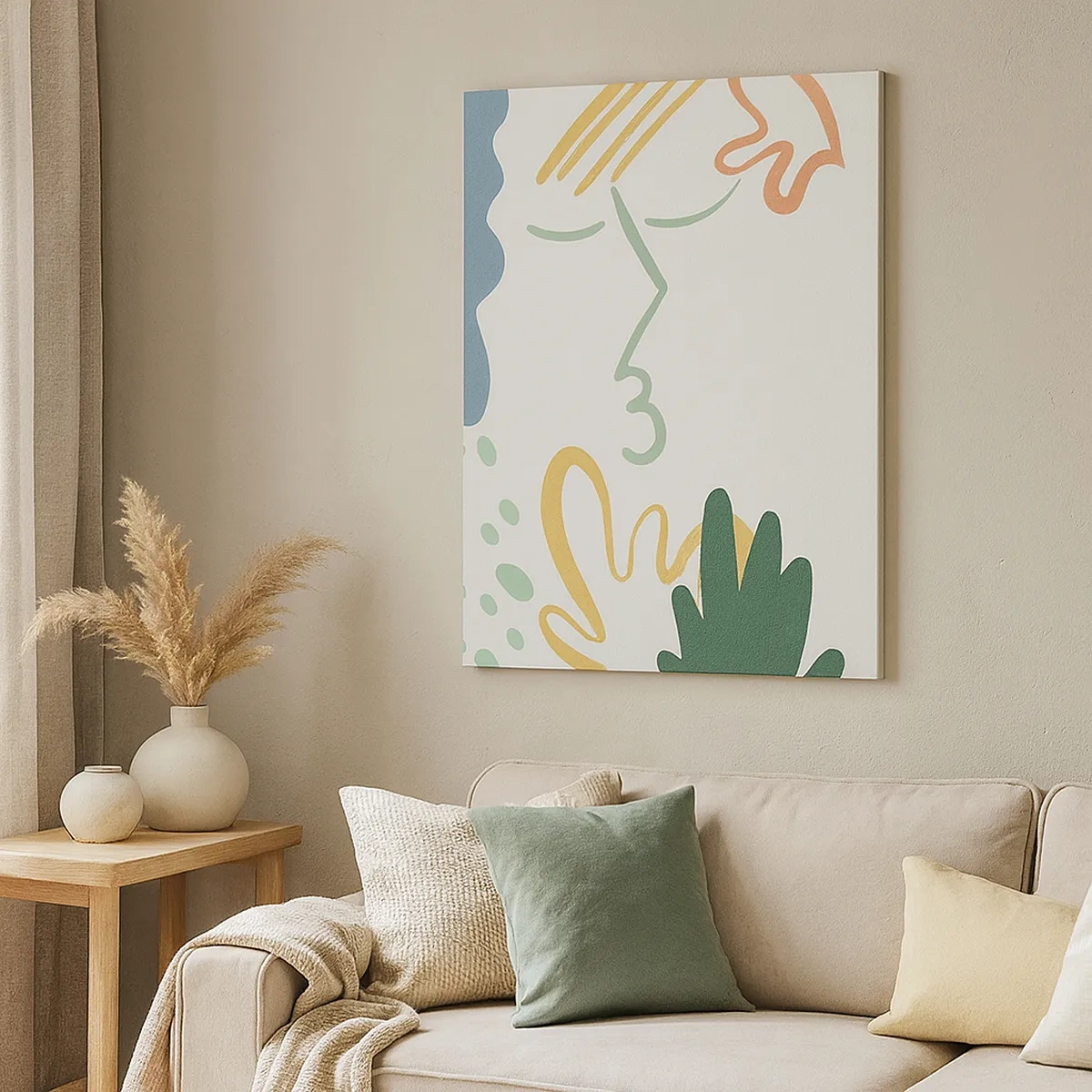 Schilderen op canvas - Kus van bloemen - 50x70 cm