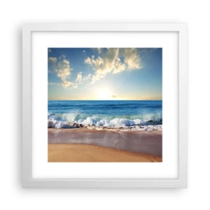 Poster in een witte lijst - Beweging en stilte tegelijk - 30x30 cm