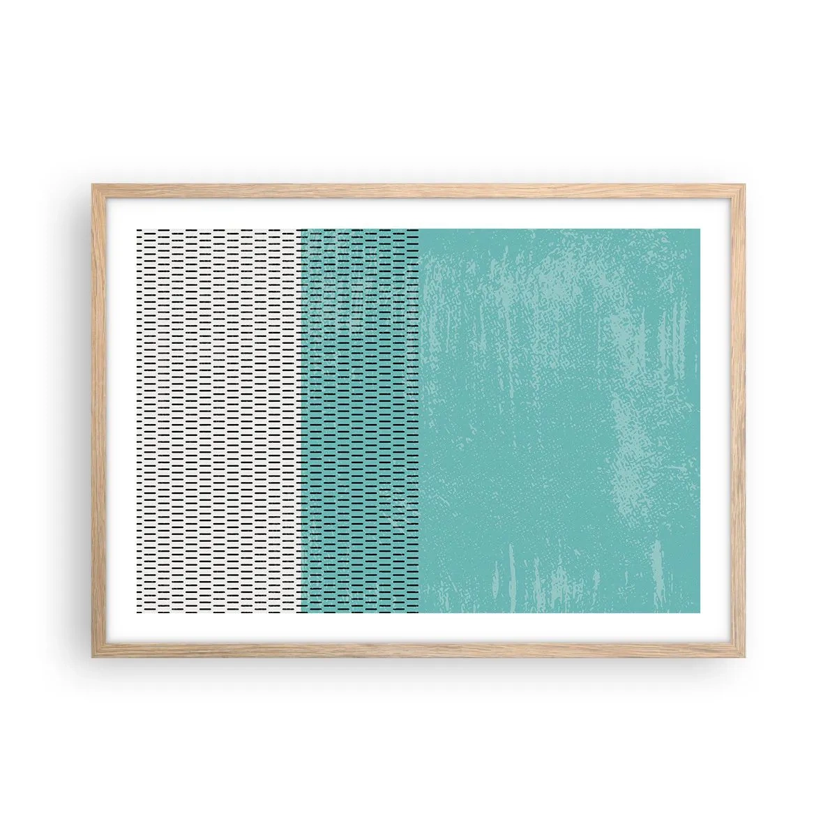 Een poster in een licht eiken lijst - Een uitgebalanceerde compositie - 70x50 cm