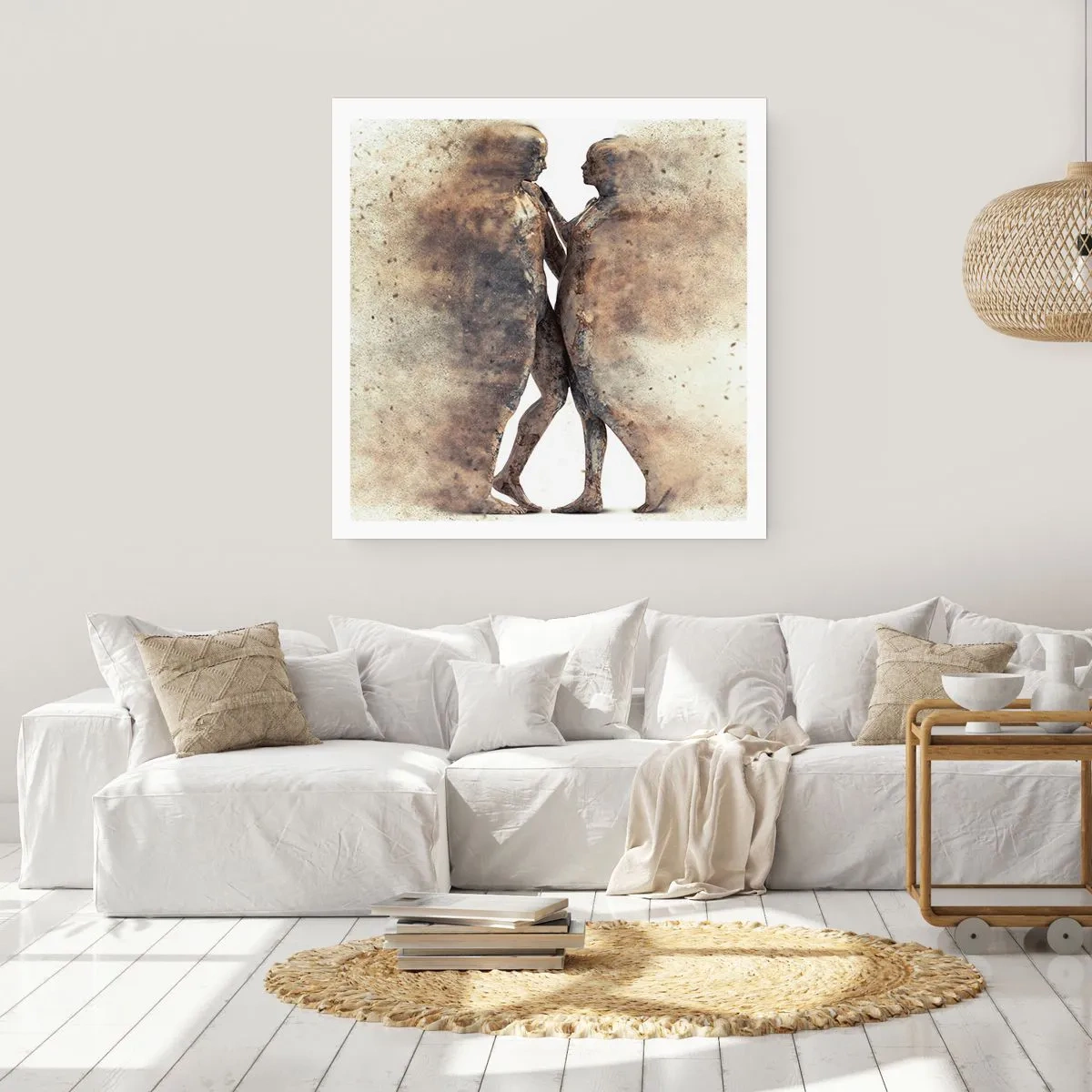 Poster - Ze verrezen uit het stof tot liefde - 30x30 cm