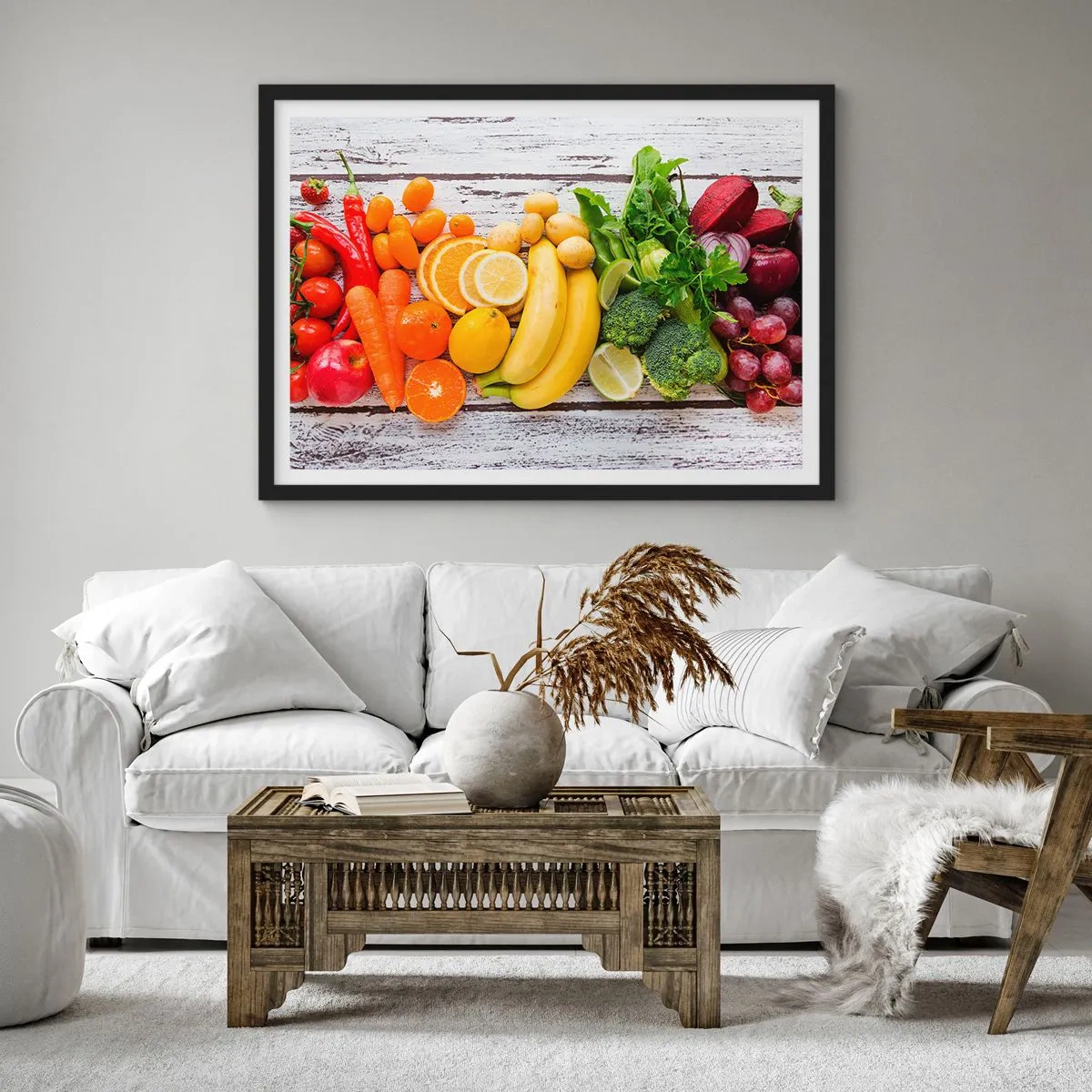 Poster in een zwarte lijst - Het is niet genoeg? - 70x50 cm
