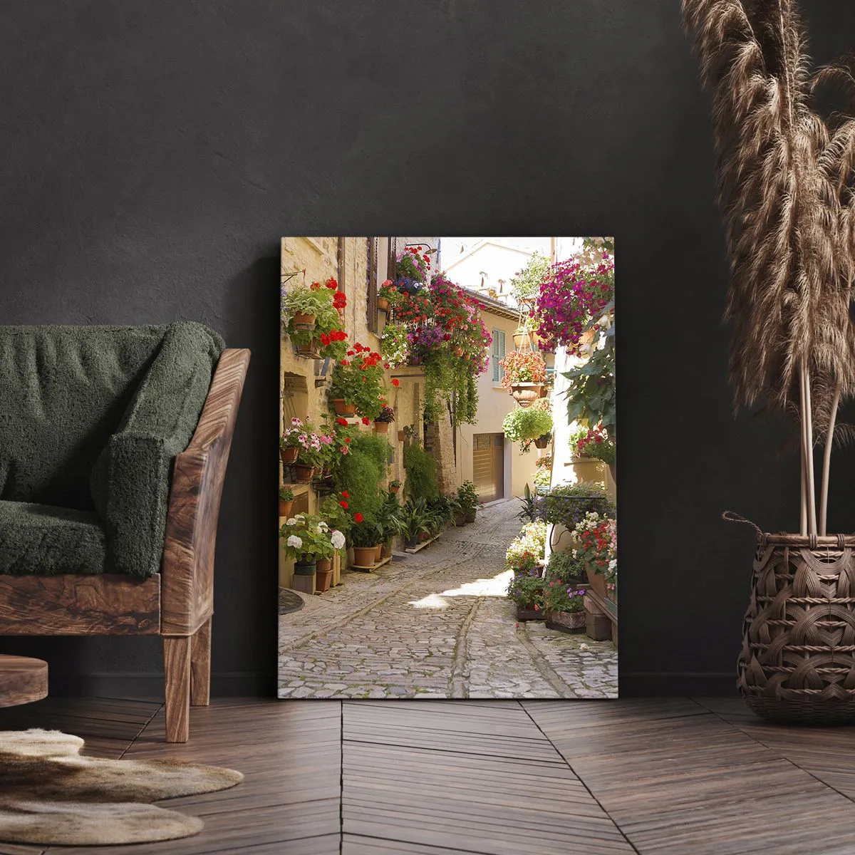 Schilderen op canvas - In de vloed van bloemen - 70x100 cm