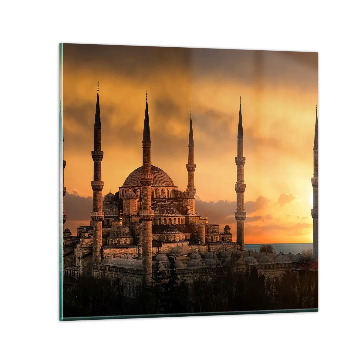 Schilderen op glas - God is geweldig - 40x40 cm