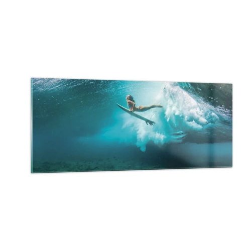 Schilderen op glas - Onderwaterwereld - 100x40 cm