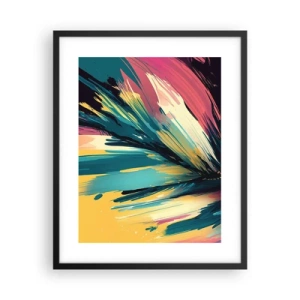 Poster in een zwarte lijst - Compositie – een explosie van vreugde - 40x50 cm