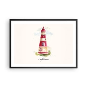 Poster in een zwarte lijst - Er is altijd goed weer in de buurt - 70x50 cm