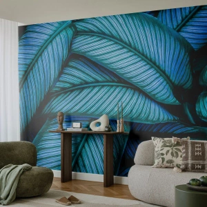 Fotobehang Premium Sand - Levens lijnen - Bladeren, Plantkunde, Planten - 100x70 cm