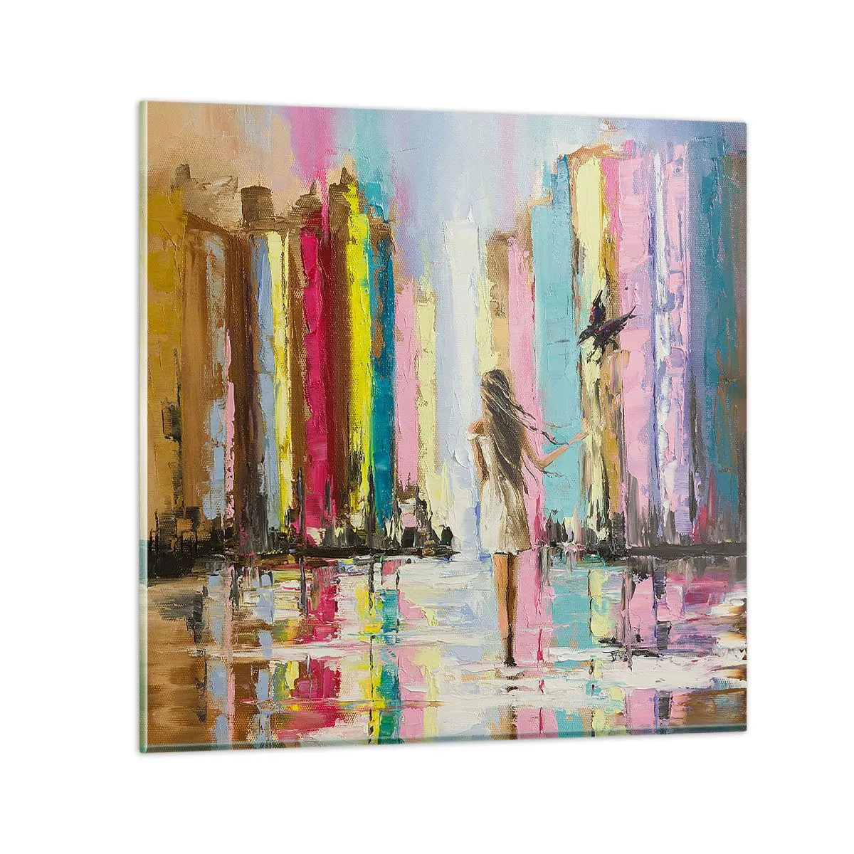 Schilderen op glas - Volg mij - 50x50 cm