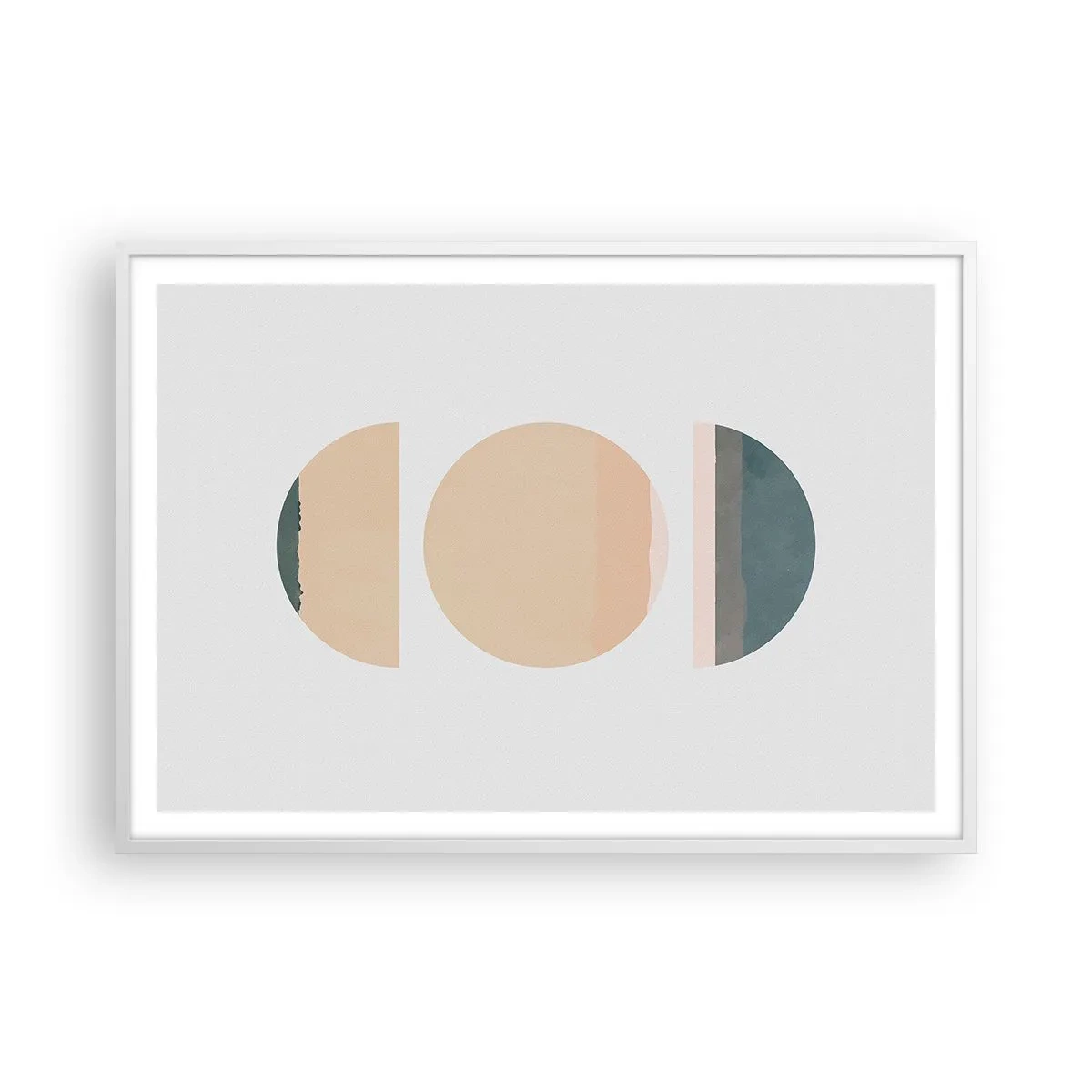 Poster in een witte lijst - Een Wiel achter een andere - 100x70 cm