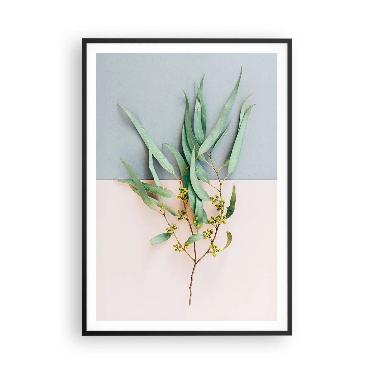 Poster in een zwarte lijst - Subtiliteit in pastelkleuren - 70x100 cm