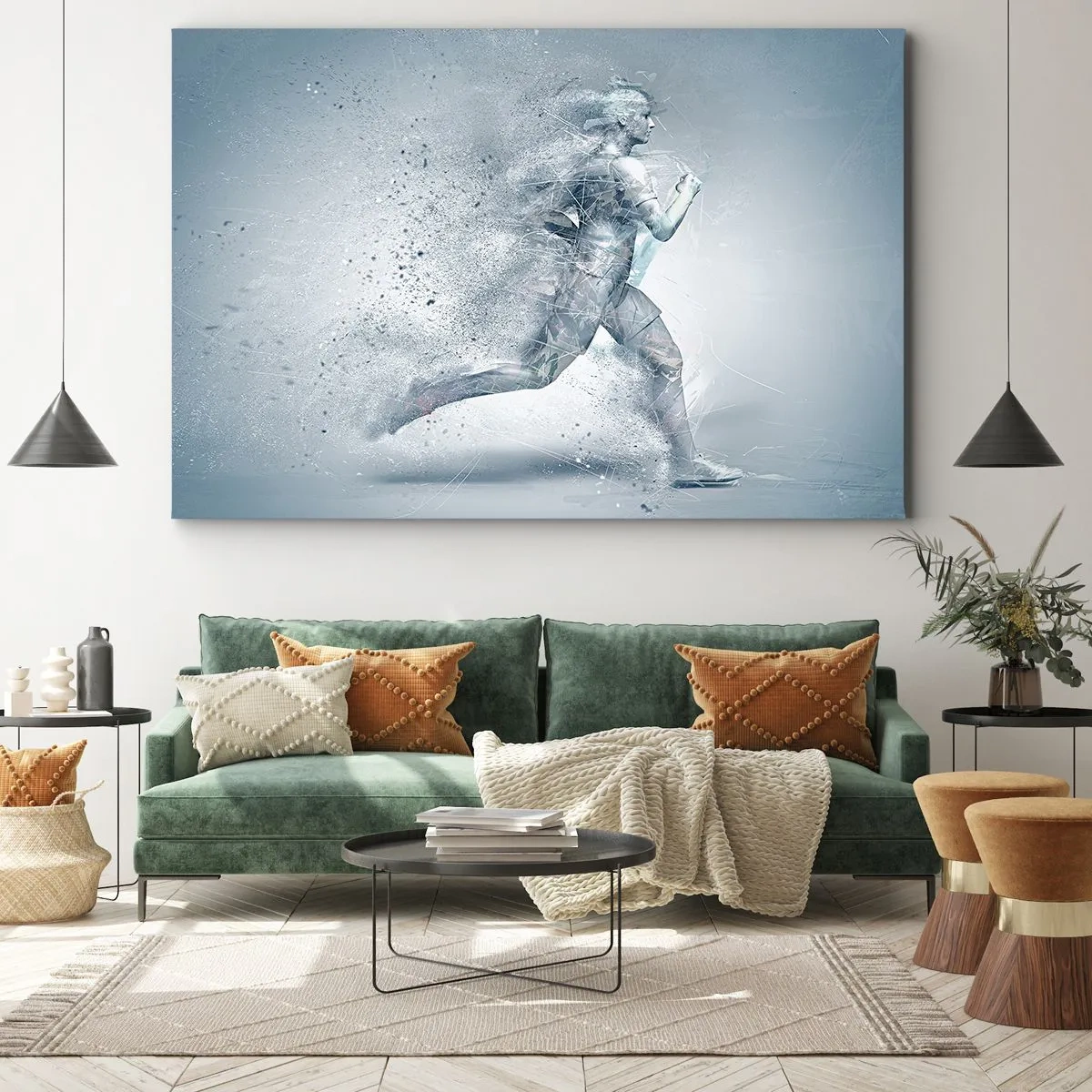 Schilderen op canvas - Kristalheldere energie - 120x80 cm