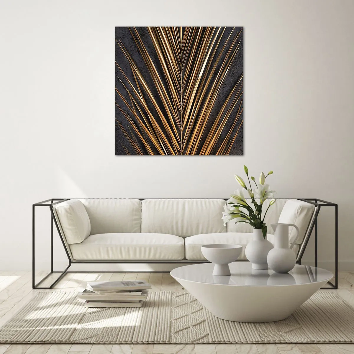 Schilderen op glas - Het goud van de tropen - 70x70 cm