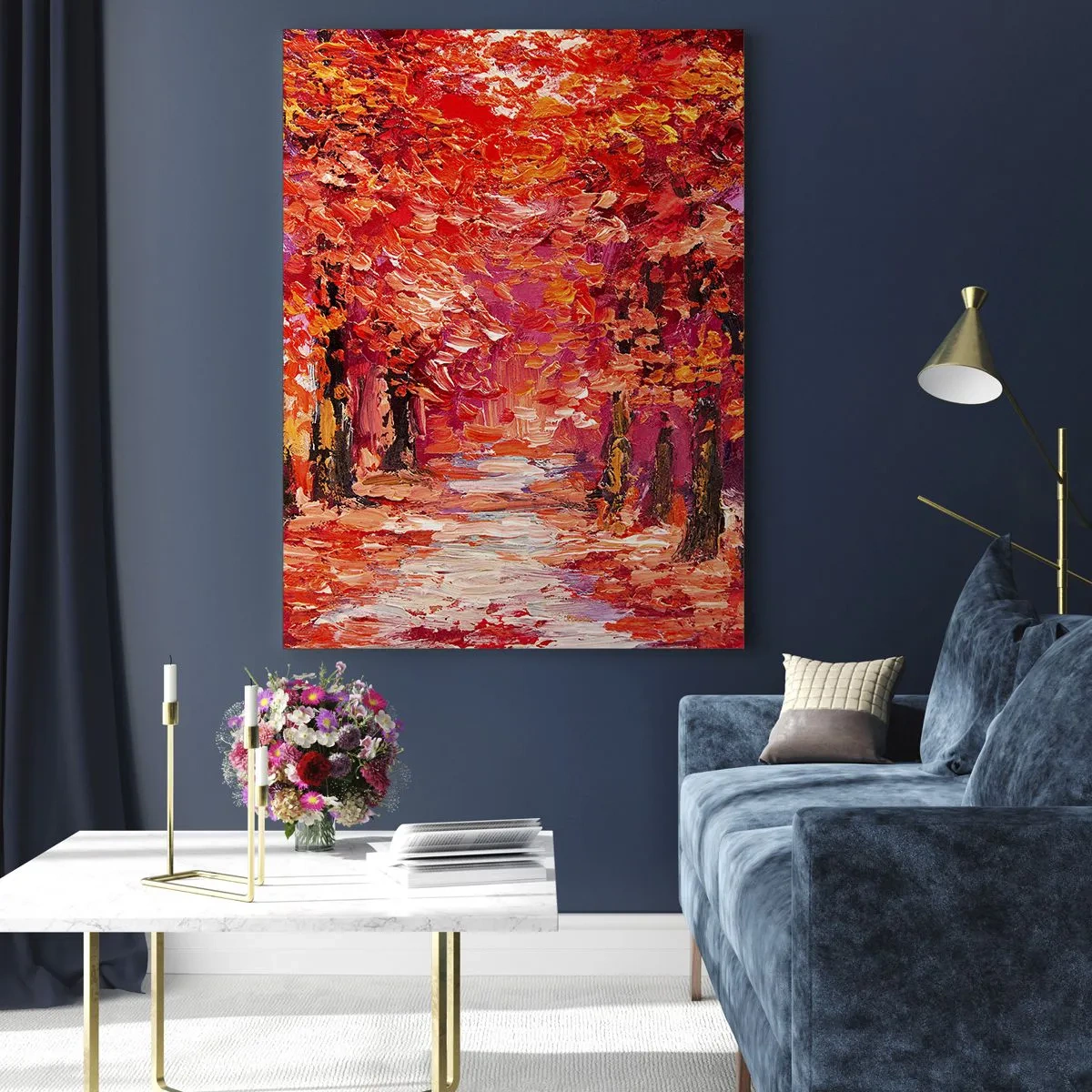 Schilderen op glas - Herfst impressie - 50x70 cm