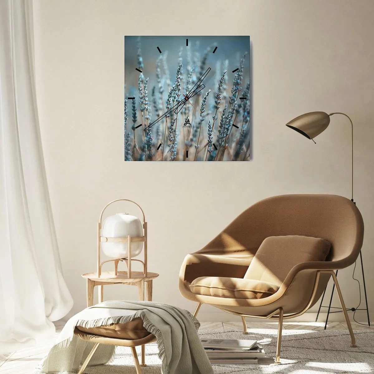 Wandklok - Klok - Geurig korenveld - 30x30 cm