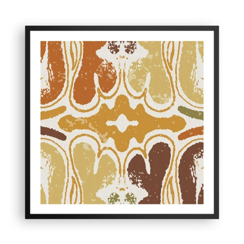 Poster in een zwarte lijst - Sentimentele abstractie - 60x60 cm