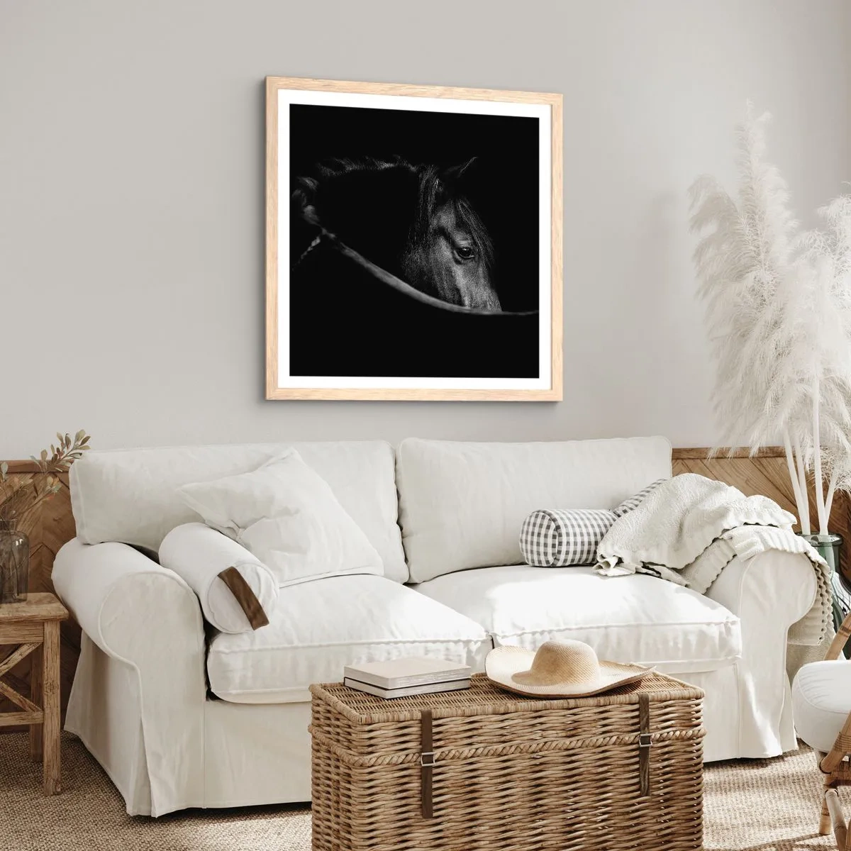 Een poster in een licht eiken lijst - Zwarte Prins - 60x60 cm