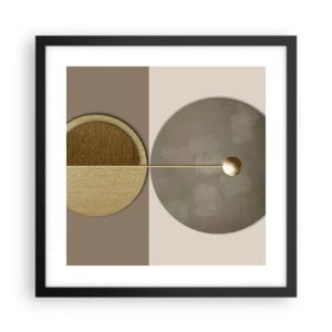 Poster in een zwarte lijst - Perfecte balans - 40x40 cm