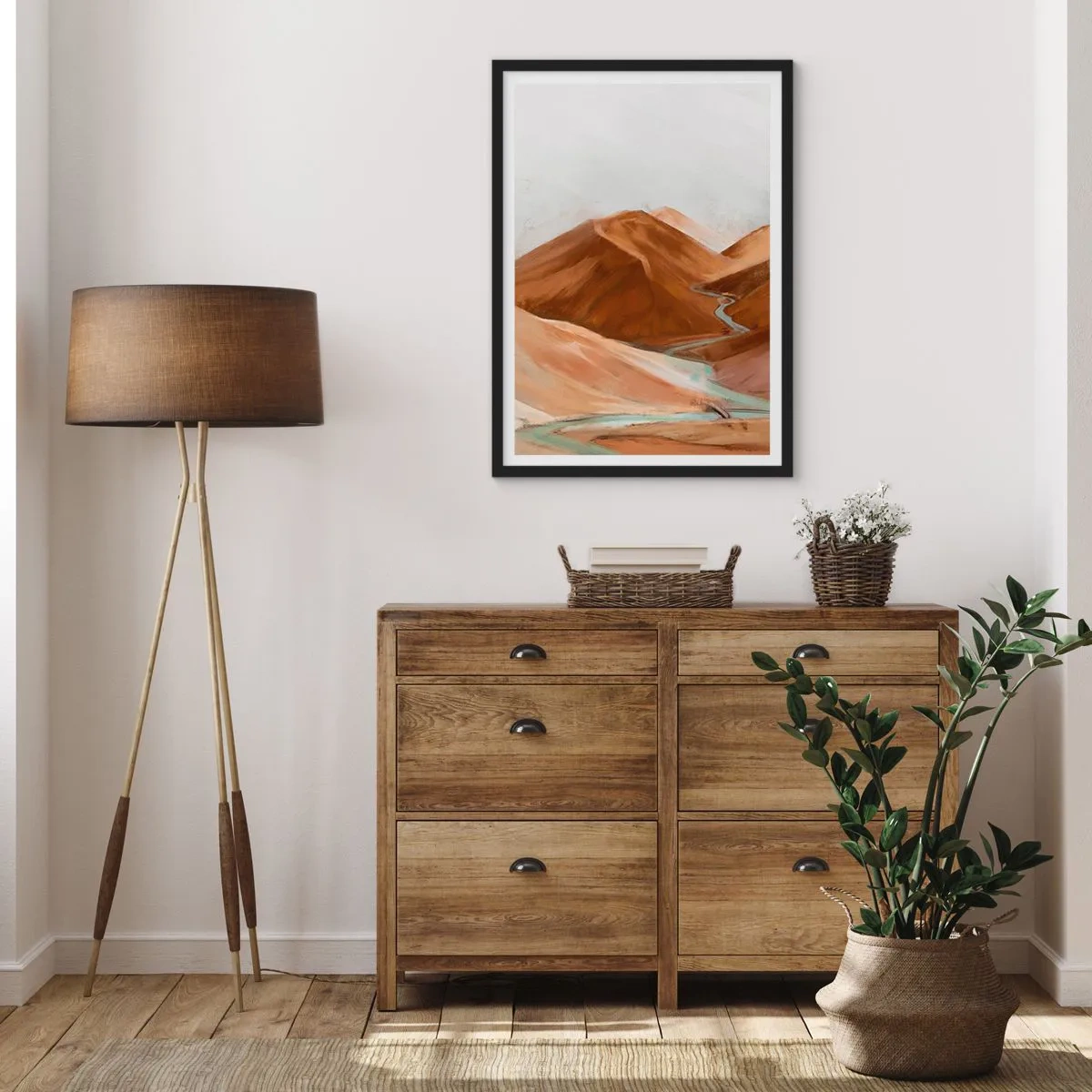 Poster in een zwarte lijst - Naar de bron - 30x40 cm