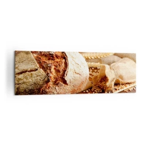 Schilderen op canvas - Smakelijk, geurig, knapperig - 160x50 cm