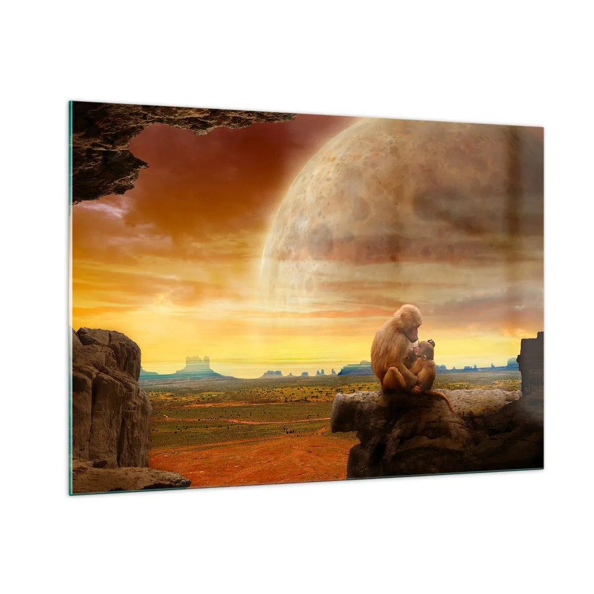 Schilderen op glas - De liefde is overal hetzelfde - 100x70 cm