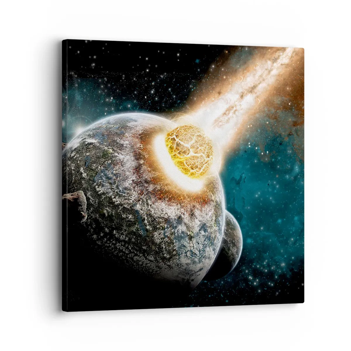 Schilderen op canvas - Vernietiging of geboorte - 30x30 cm