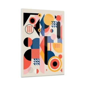 Schilderen op glas - Compositie: speel rond - 50x70 cm