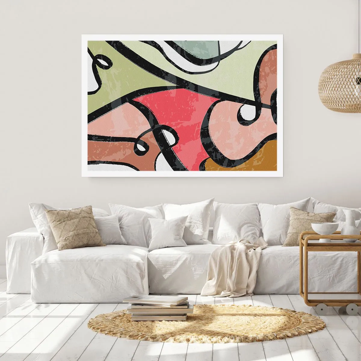 Poster - Pirouettes tussen kleuren - 100x70 cm