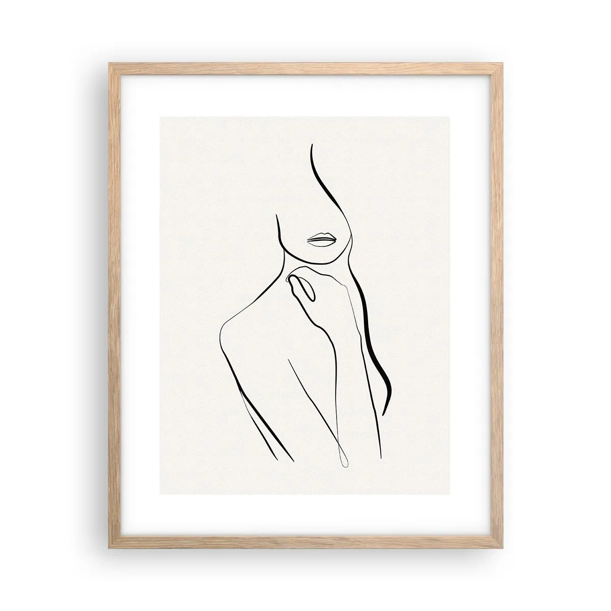 Een poster in een licht eiken lijst - Een golf van melancholie - 40x50 cm