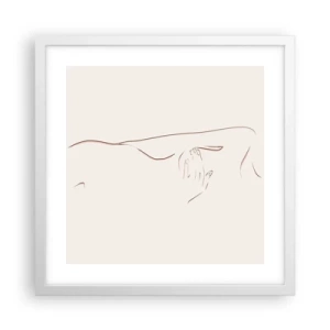 Poster in een witte lijst - De vorm van verlangen - 40x40 cm