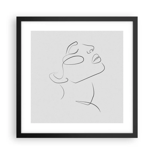 Poster in een zwarte lijst - De wendingen van dromen - 40x40 cm