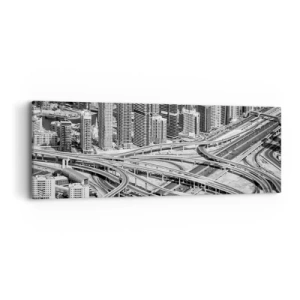 Schilderen op canvas - Dubai - de onmogelijke stad - 90x30 cm