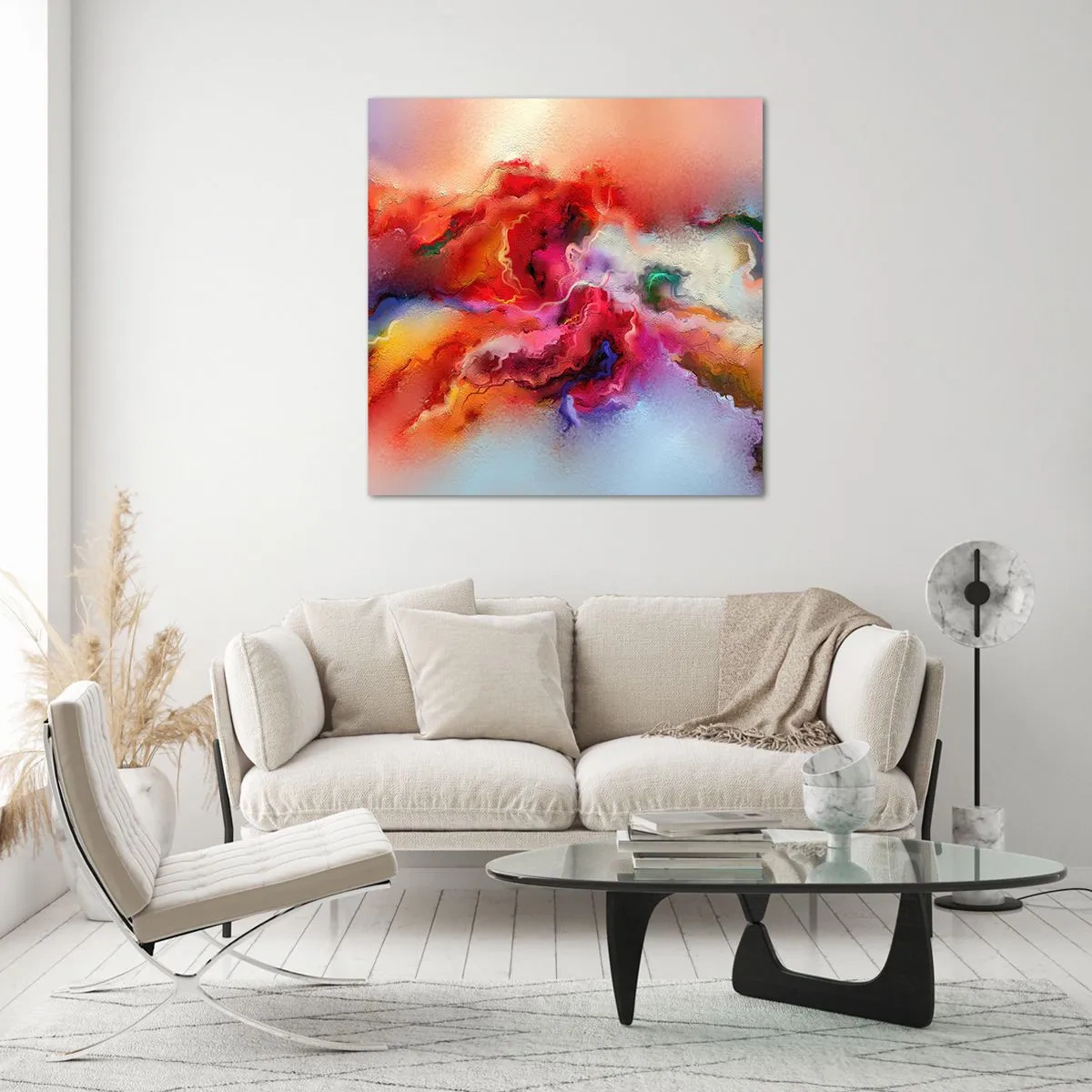 Schilderen op glas - Hoe vang je dromen - rook - 70x70 cm
