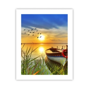 Poster - De aalscholvers vliegen al weg - 40x50 cm