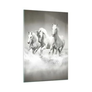 Schilderen op glas - Witte waanzin - 80x120 cm